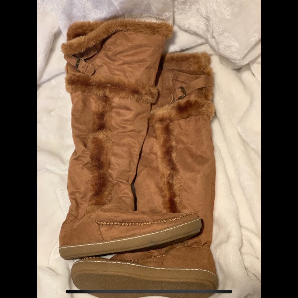 Tall Moccasin Tan Boots